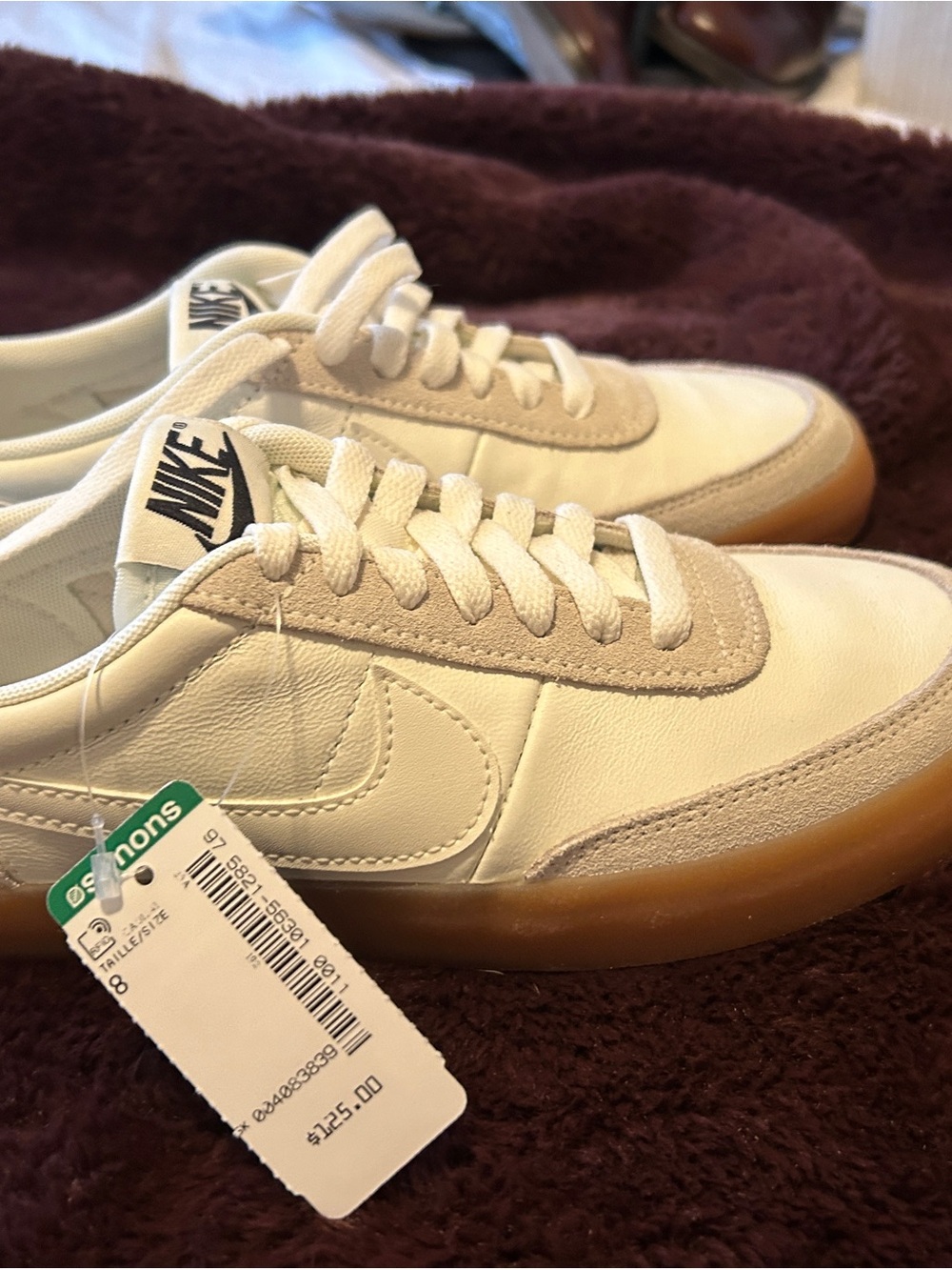 Nike White Gum-Soled Casual Sneakers